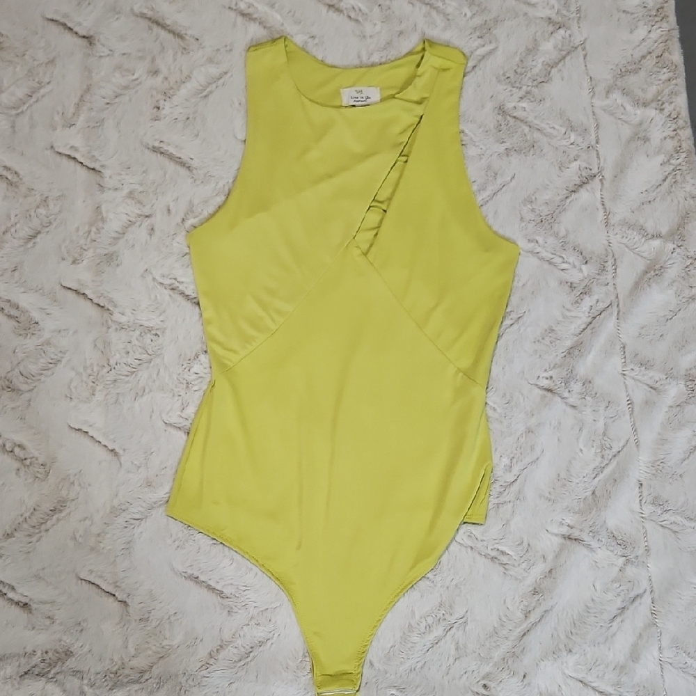 Live In The Moment Vibrant Lime Bodysuit
